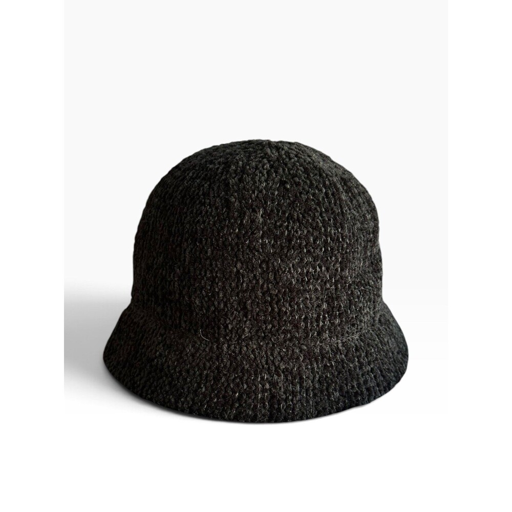 Jaclyn Smith Black Chenille Bucket Hat French Girl Minimalist Travel Vacation